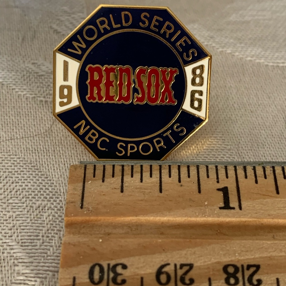 Red Sox World Series 1986 Enamel Pin - Navy and Red $200